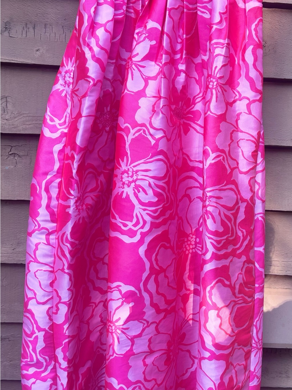 NWT Lilly Pulitzer Marria Satin Jacquard Maxi Dress Parigi Pink Floral Size 8 - Picture 13 of 16